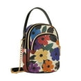 thumbnail image 7 of FORMRS Crossbody Bag for Women Shoulder Cell Phone Purse with Zipper, Large Colorful Flowers Pattern, 7 of 7