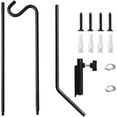 thumbnail image 3 of SNYNUXX Heavy Duty Extended Reach Wall Mounted Deck Hook Wall Pole, Wall Bracket Direction and Length Adjustable Plant Bracket for Bird Feeders, Planters, Suet Baskets, Lanterns, Wind Chimes,Black, 3 of 10