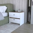 thumbnail image 2 of Nightstand Dreams, Two Drawers, White / Dark Brown Finish, 2 of 5