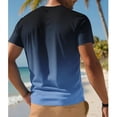 thumbnail image 5 of Mens Athletic Shirt Xl T Shirts for Men Shirts for Men Short Sleeve Casual Tops Loose Crew Neck Blouse Fashion Gradient Color Beach Athletic Summer Clothes, 5 of 5