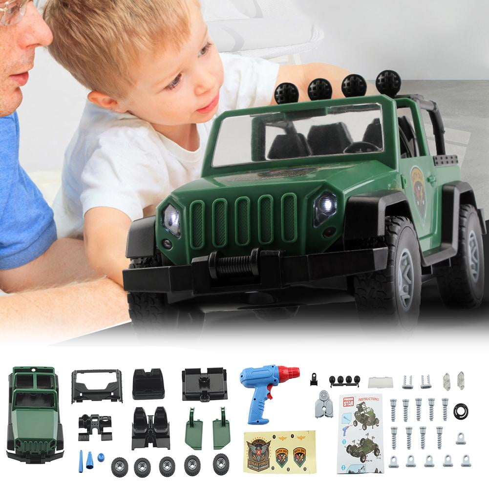 Battery Operated Drill and Remote Control Take Apart Toys Set Take Apart Cars Vehicles STEM Learning Toys for Toddlers Boys Girls Kids Fun Toy Car Set Educational Toys for 3 4 5-12 Years Old