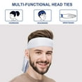 thumbnail image 4 of 3 Pack Head Tie Headbands for Men, Tennis Karate & Ninja Headbands, Athletic Sweatbands for Men Women, 4 of 7