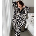 thumbnail image 3 of Conjunto de Pijama de seda sintética para mujer, ropa de dormir femenina con solapa de satén a cuadros, camisa de manga larga y pantalones para el hogar, 3 of 4