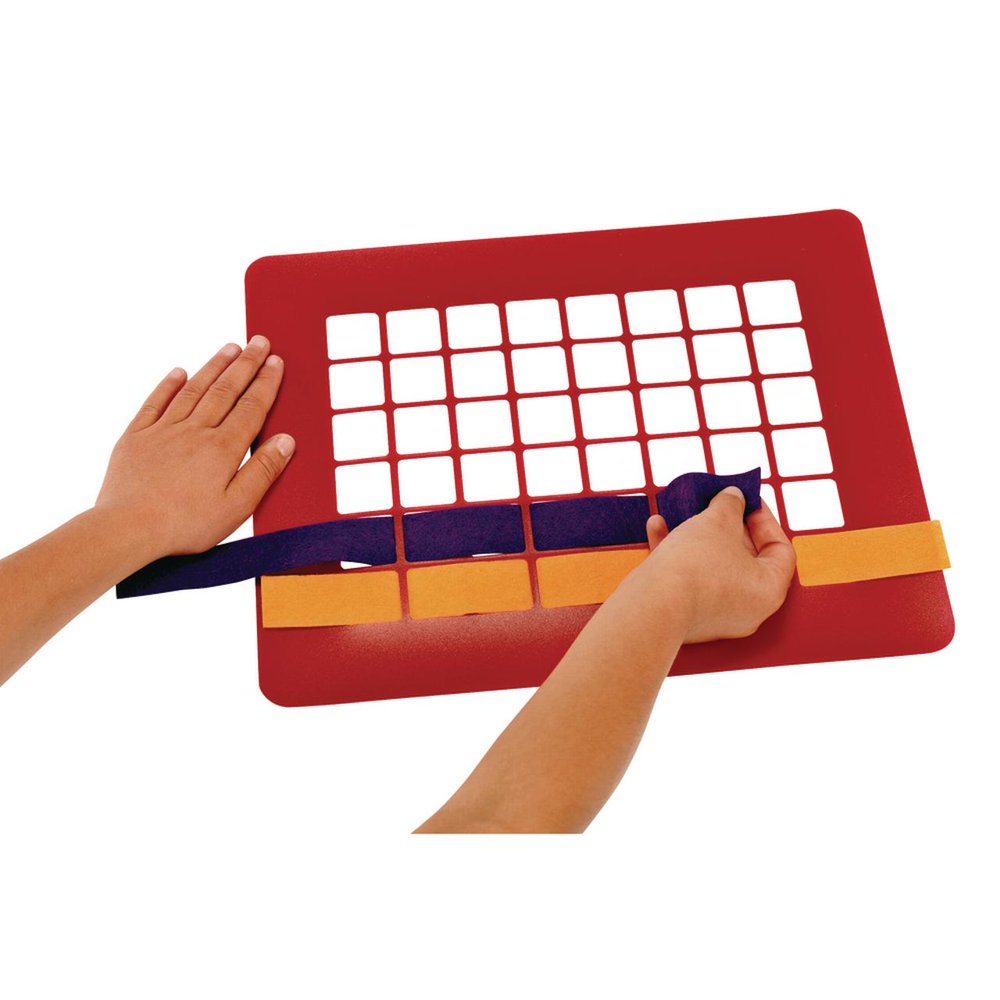 Colorations Weaving Mats, Set of 12, Plastic Mats with Felt Strips