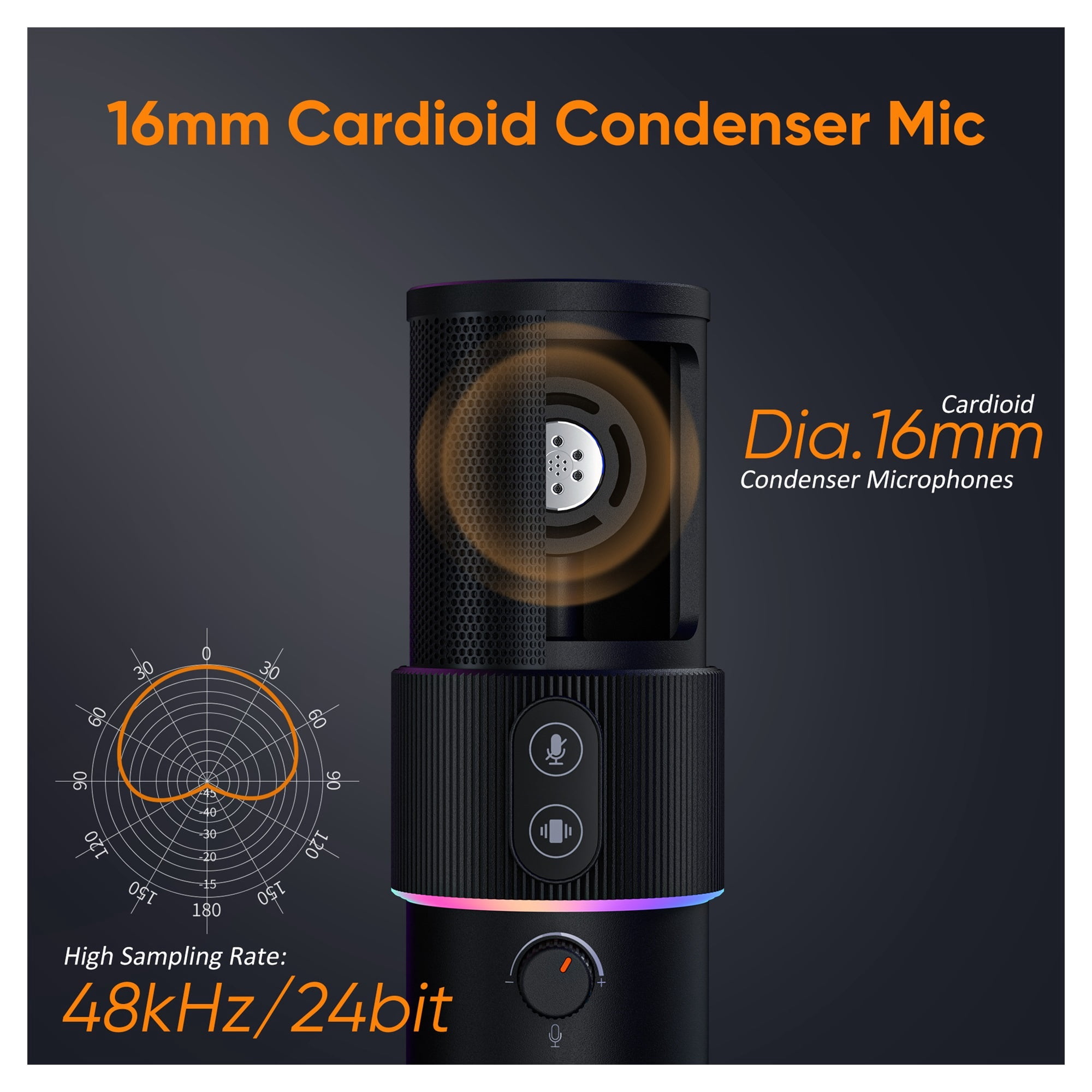 STA-U2D USB Recording Microphone Computer Podcast Mic For PC/PS4/Mac,Four Pickup Patterns For Vocals,Gaming ,Clear Sound