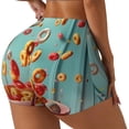 thumbnail image 1 of KLL Floating Colorful Cereal Pattern Workout Shorts for Women Scrunch Short Gym Yoga Running Sport Active Exercise Fitness Shorts-XX-Large, 1 of 8
