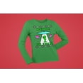 thumbnail image 5 of Old Glory Womens Alien Peace on Earth Ugly Christmas Sweater Long Sleeve T Shirt, 5 of 6