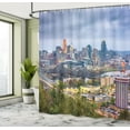 thumbnail image 5 of Ambesonne Cincinnati Shower Curtain, Wide Aspect of Bridge, 69"Wx70"L, Multicolor, 5 of 5