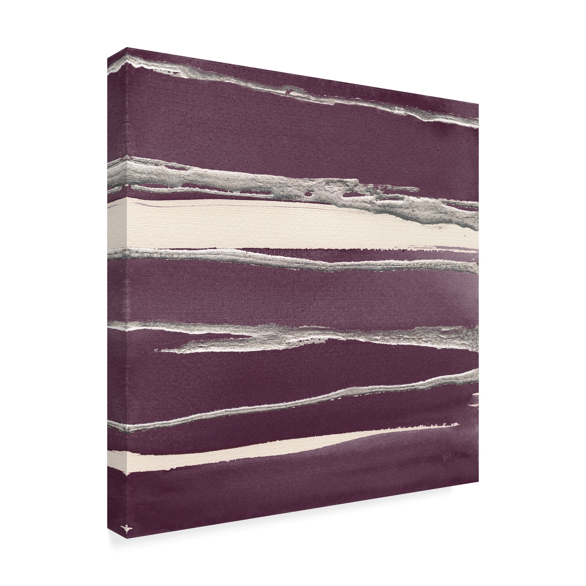 Trademark Fine Art 'Silver Rose II Purple' Canvas Art by Chris Paschke
