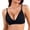 Black, variant on Womens Triangle Lace Bra Scalloped Floral V Neck Adjustable Thin Straps Wireless Mild Supportive Comfortable Daily Layering Everyday Bras