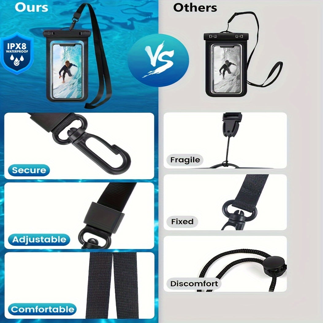 DAYIN-2 universal waterproof mobile phone bags - suitable for a variety of mobile phones, waterproof mobile phone dry bags, essential for beach vacations.