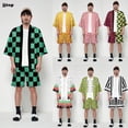 thumbnail image 2 of Demon Slayer Kimetsu Yaiba Japanse Anime Kimono Haori Yukata Cosplay Vrouwen/Mannen Zomer Casual Streetwear Rengoku Kyouju SetM Gao Jinjia LED, 2 of 2