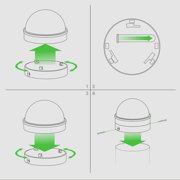 Classy Caps Summit Chain link Solar Post Cap - Fits 2, 2.5, and 3 Posts - Silver ABS
