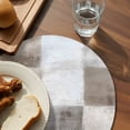 thumbnail image 4 of Round Placemats Watercolor Brown White Graffiti 15 inch Set of 4 Table Mats for Dining Table Modern Art Heat Resistant Non-Slip Kitchen & Home Decorative Place Mat Set, 4 of 8