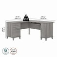 thumbnail image 5 of Bush Furniture Somerset 60" L Shaped Desk with Storage, Platinum Gray, 5 of 10
