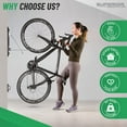 thumbnail image 6 of Superior Essentials Vertical Bike Rack - Easy to Hang and Detach, 180-Degree Swivel Swing, Foldable Bike Wall Mount - Maximize Your Garage Space with Our Top-Notch Bike Hangers for Garage (Black), 6 of 7