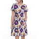 thumbnail image 1 of Easygdp record rock Skull star para Vestido Transpirable de Mujer, Vestido Suelto de Manga Corta con Pliegues y Bolsillos para el Verano, 1 of 6
