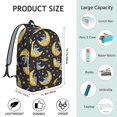 thumbnail image 5 of Astronaut and Moon Black Pattern Backpack for School, Cute School Bag with Adjustable Shoulder Straps and Padded Back, 15.7"x11.8"x5.5", 5 of 5