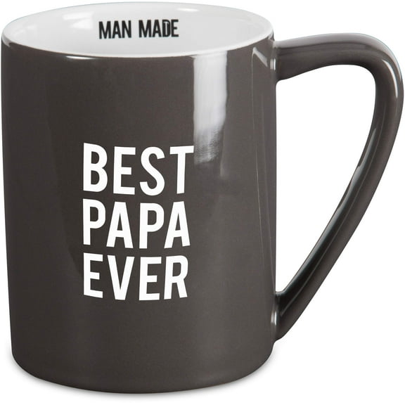 Pavilion - Best Papa Ever - Dark Gray Large 18 oz Coffee Cup Mug