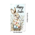thumbnail image 5 of PLPPYFS Easter Bunny Door Cover Happy Easter Door Decorations Cute Bunny Door Covers Garden Entryway Decoration Door Cover Party Outdoor Indoor Home Decor Photo Booth Background, 5 of 6