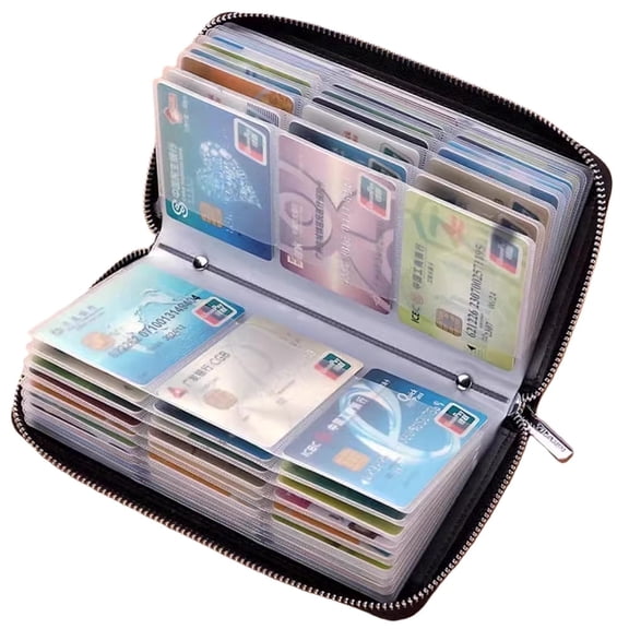 Youersen Women's RFID Blocking Zipper Credit Card Holder Wallet Case Purse, Leather