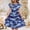 Blue, variant on Amidoa Girls Summer Dresses Tiered A-Line Ruffled Dresses Kids Casual Floral Print Sundress Purple Size 12