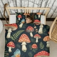 thumbnail image 3 of Mushroom Butterfly Pattern Duvet Cover and Pillowcase Set for Single Bedding, Bedroom Accessories for Kids Teens, 3 of 5