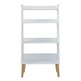 thumbnail image 2 of SEI Furniture Berritza 45"H 4-Shelf Midcentury Modern Bookshelf, White/Natural, 2 of 3