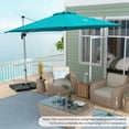 thumbnail image 4 of Costway Parasol de Patio Extérieur de 11 Pi, Parasol Rond Déporté avec Rotation à 360° Bleu, 4 of 10