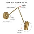 thumbnail image 3 of Lámpara De Pared Con Brazo Oscilante, 85 A 265 V, ángulo Ajustable, Conexión Cableada, Pintura Mate, Luz LED Montada En La Pared Con Bombilla E27 Para Dormitorio, 3 of 7