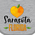 thumbnail image 4 of Inktastic Sarasota Florida Orange in Heart Boys or Girls Baby Bib, 4 of 4