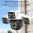 thumbnail image 2 of 12mp Cámaras De Seguridad Wifi Exterior 360° Con Tres Lentes Malubero, Blanco, 2 of 5