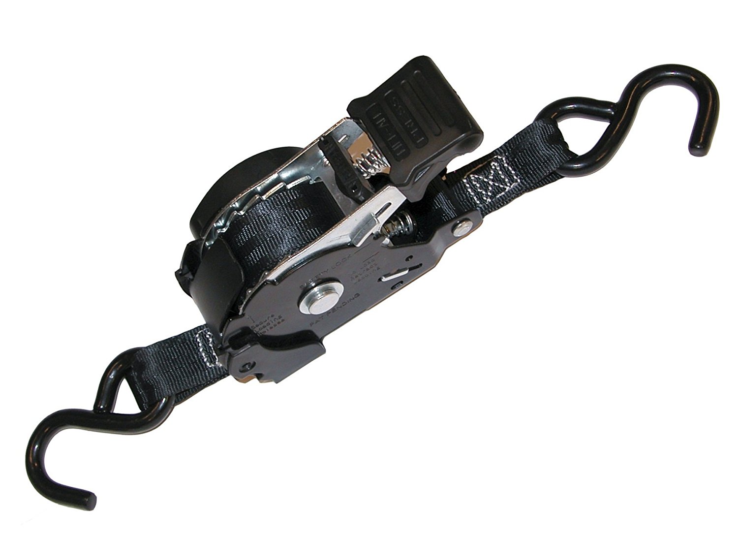 Liftall 60203 Retractable Ratchet TieDown Assembly, SHook, 1' x 12