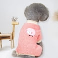 thumbnail image 4 of Pet Winter Costume - Contrasting Threaded Edge, Cartoon Pictures, Soft, Comfortable, Little Sheep Print, Keep Warm, Flannel, Four Leggings, Pet Costume for Winter, 4 of 8
