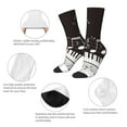 thumbnail image 4 of Honeii Piano Keys With Musical Notes Print Adult Socks,Crew Socks,Casual Calf Socks,Daily Wear Socks for Men & Women, Perfect for Sports, Casual and Everyday Use, 4 of 6