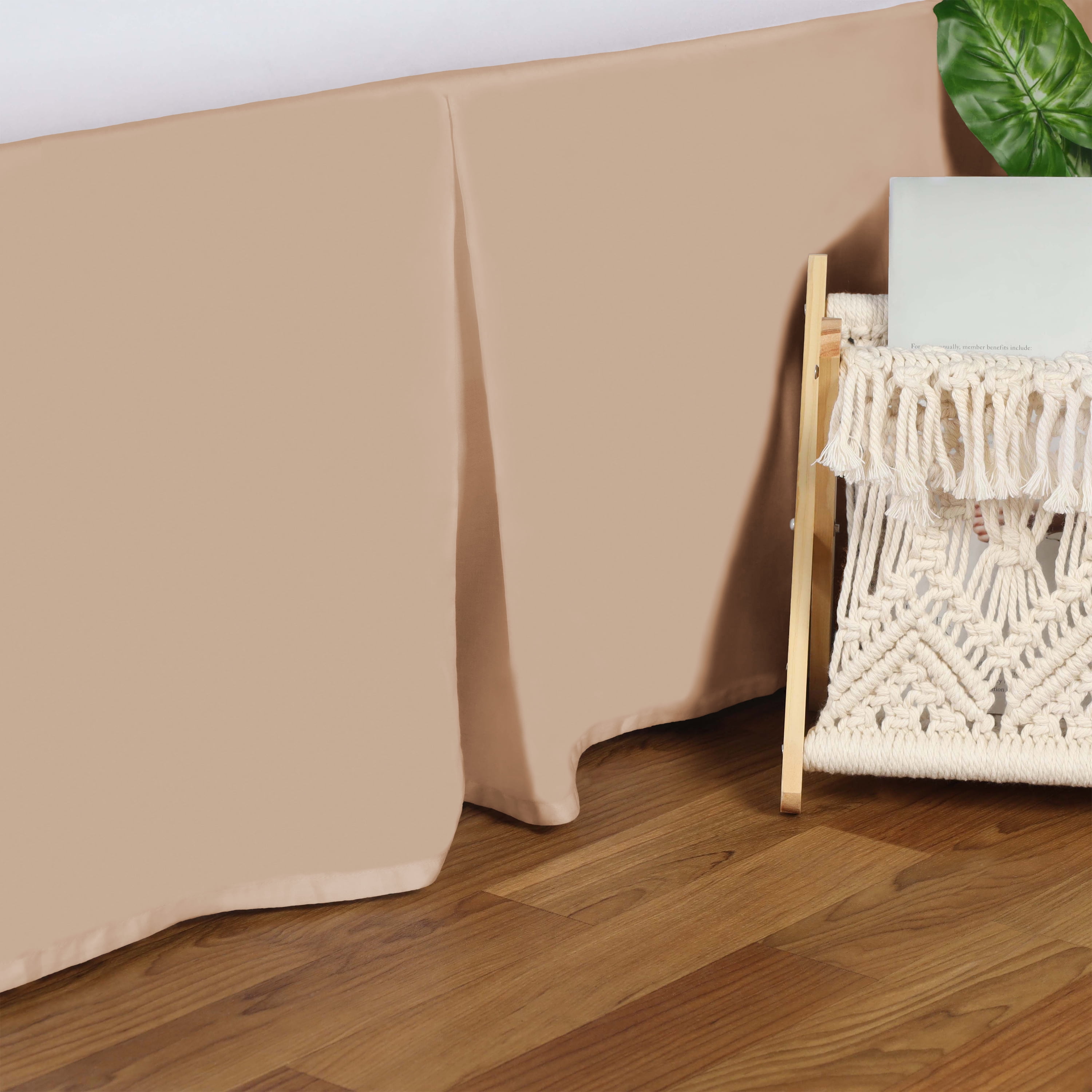 Superior Egyptian Cotton Solid Bed Skirt, King, Beige