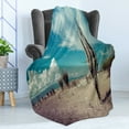 thumbnail image 4 of Cactus Soft Flannel Fleece Throw Blanket, Abandoned Desert with Dried Cactus Flowers on a Sunny Hot Summer Day Photo Image, Cozy Plush for Indoor and Outdoor Use, 50" x 60", Multicolor, by Ambesonne, 4 of 5