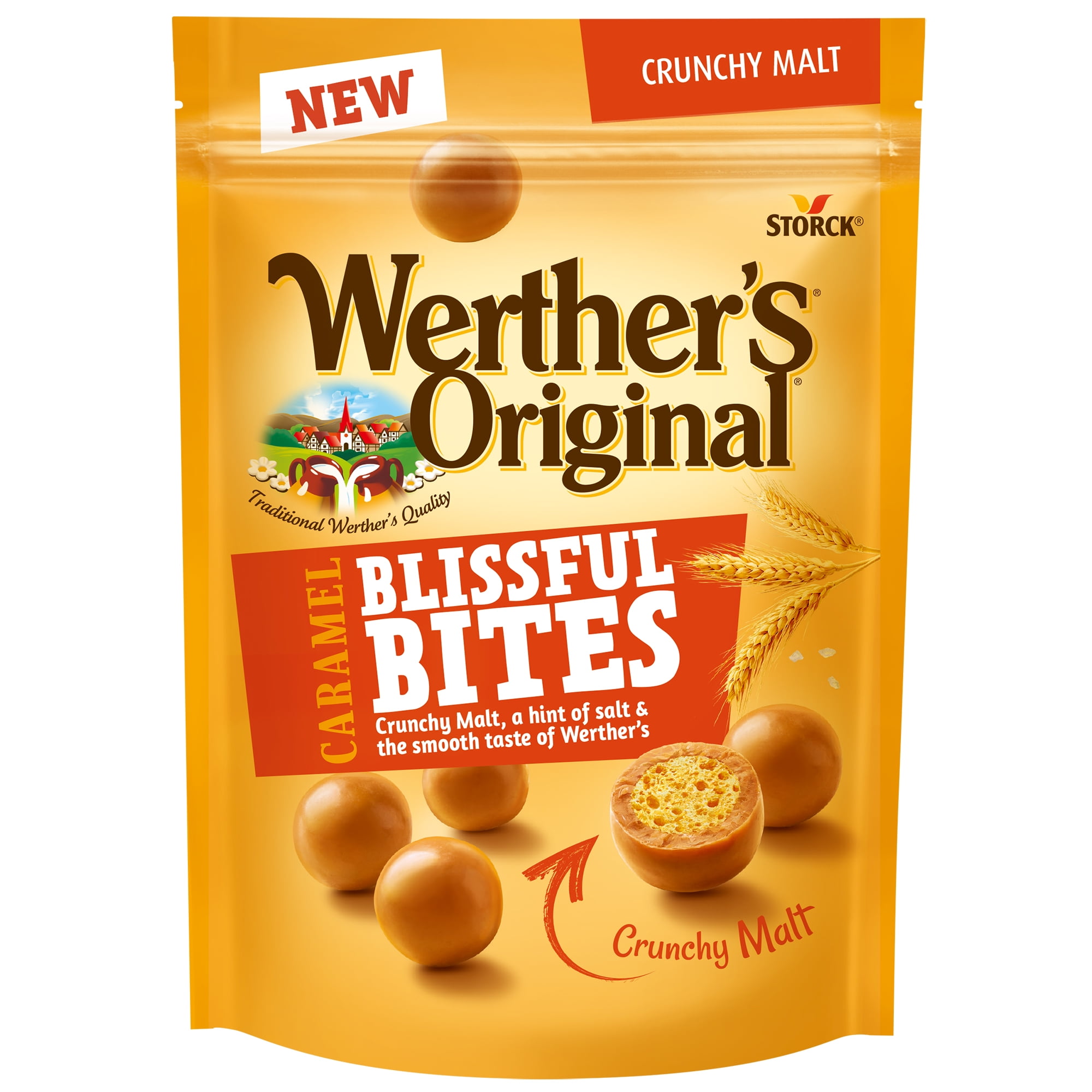 (2 pack) Werther's Original Blissful Bites Crunchy Malt, 5 oz