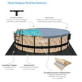 thumbnail image 3 of Funsicle 16ft x 48in Round Oasis Designer Above Ground Pool, Oak Herringbone with SkimmerPlus Filter Pump, Age 6 & up, 3 of 10