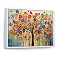 thumbnail image 3 of Designart "Abstract Tree in Colorful Style III" Oversized Floral Framed Wall Art - Global Multicolor Tree African Entryway Framed Wall Art Print, 3 of 7