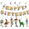 thumbnail image 1 of Toy Storys Birthday Party Banner & Swirls (Multiple Colors, 6.14" x 7.83"), 1 of 3