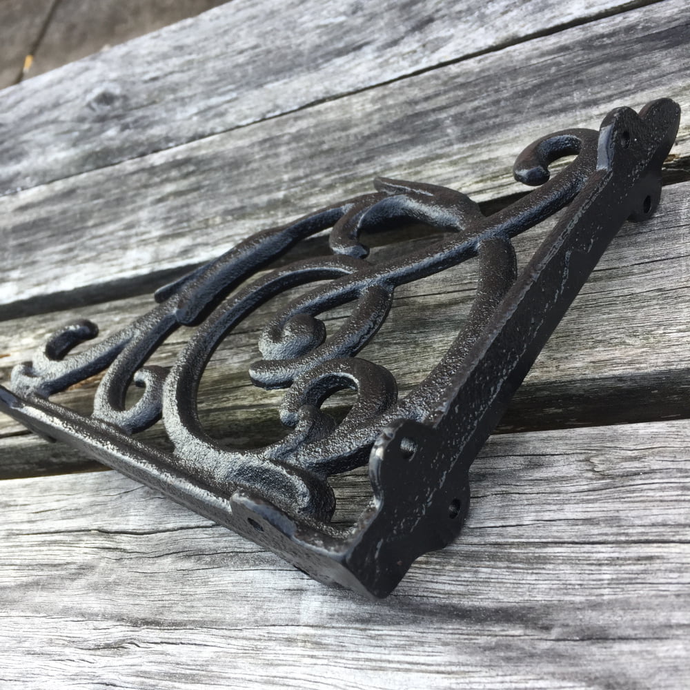Garden Braces Shelf Bracket Industrial 4 Cast Iron Antique Style CABLE Brackets 