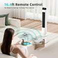 thumbnail image 3 of Antarctic Star Portable Tower Fan, 80°Oscillation Fan, with Remote Control, Standing Bladeless Fan, 12H Timer, 5 Speeds and 3 Modes, Quiet Cooling for Bedroom and Living Room, White, 3 of 7