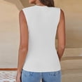thumbnail image 3 of Womens Halter Tank Tops Ribbed Sleeveless Shirts Slim Casual Solid T Shirt, L, 3 of 6