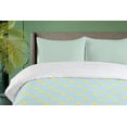 thumbnail image 4 of Ambesonne Yellow Bird Duvet Cover Sets, Simple Tiny Chickens, 2-King, Pale Blue Pastel Yellow, 4 of 7