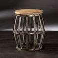 thumbnail image 6 of SEI Furniture Mencino Accent Table in Weathered Fir and Silver, 6 of 6