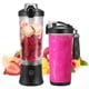thumbnail image 1 of GOOHOCHY Licuadora de frutas portátil, vaso de viaje, tamaño personal, a batería, 600 ml, 1 of 8