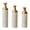 Golden fan-shaped pattern, variant on White Metal Floor Vase Set of 3 - ModernGlazed Tall Standing Vase for HomeDecor, Living Room & WeddingCenterpieces, Tall Metal Standing Vasesfor Home Decor (White+Gold Ear ofWheat)