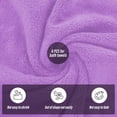 thumbnail image 4 of Juego de toallas de baño MOONQUEEN, 6 unidades, microfibra de secado rápido, color morado, 4 of 7