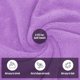 thumbnail image 4 of Juego de toallas de baño MOONQUEEN, 6 unidades, microfibra de secado rápido, color morado, 4 of 7